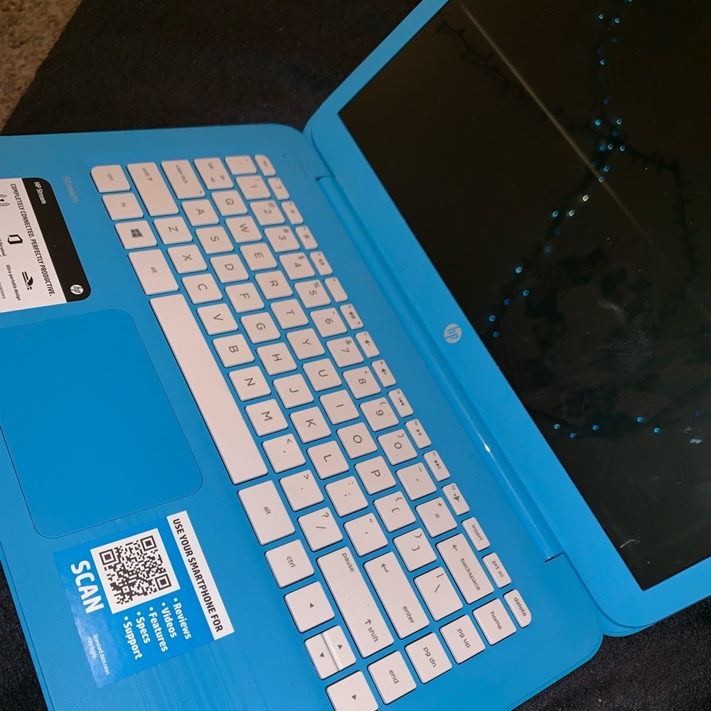 Blue HP laptop